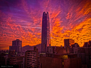 Gran Torre Santiago Sunset