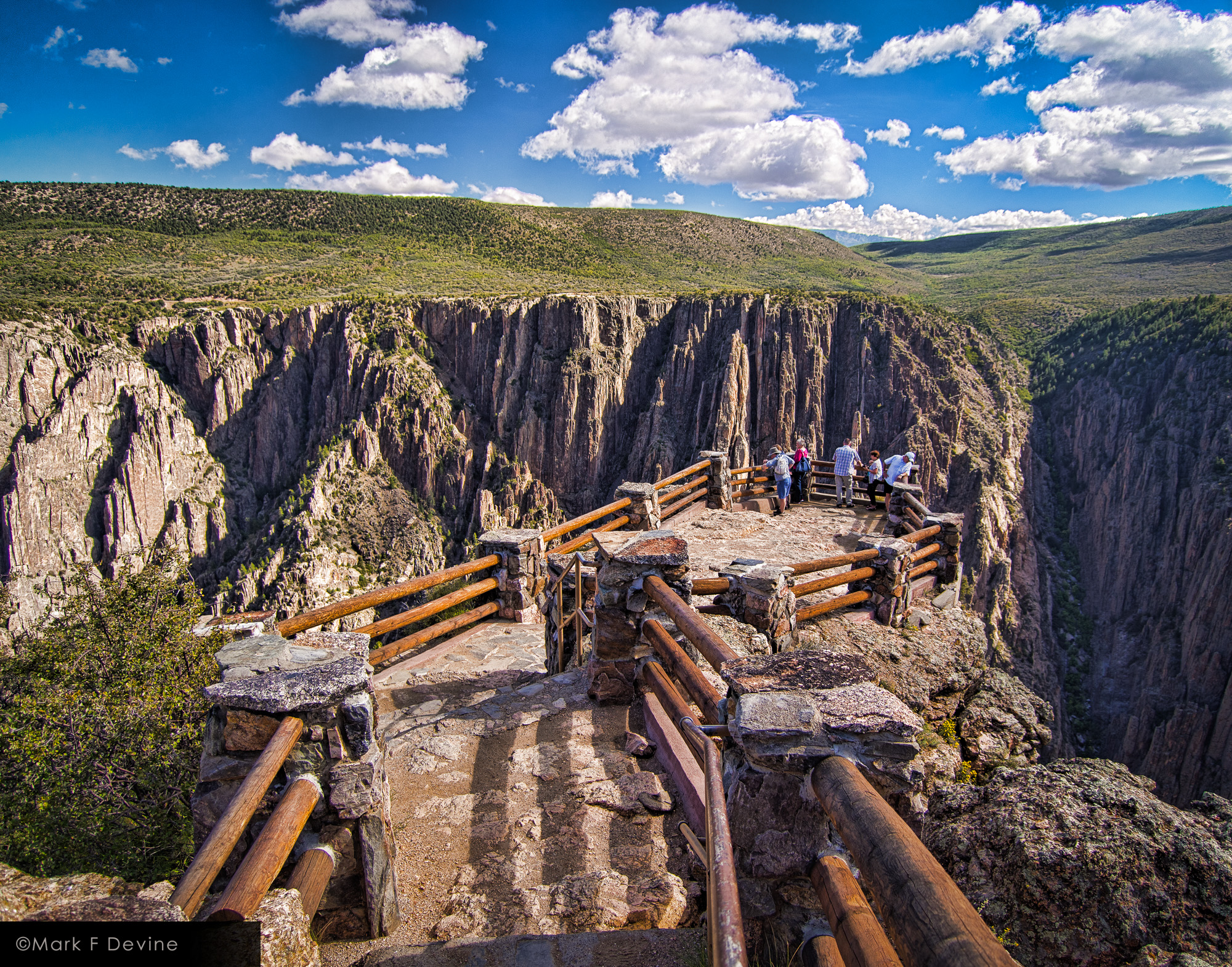 Gunnison Point overlook provides just one of many spectacular views along the south rim of Black Canyon of the Gunnison National...