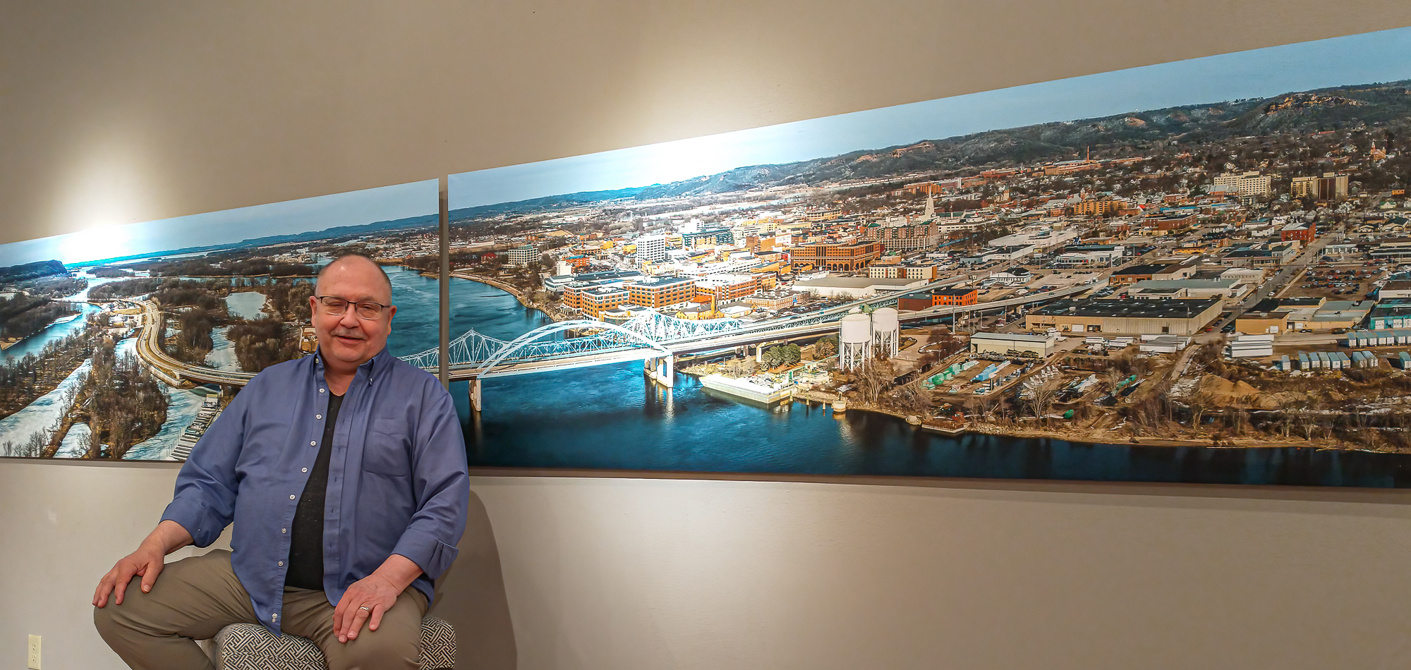 The Seventeen Bridges gallery print is 30 x 160 inch diptych currently on display at Gallery 1802 in La Crosse, Wisconsin.